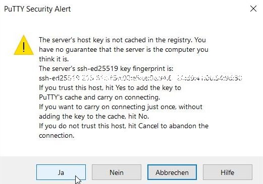 Security Alert besttigen