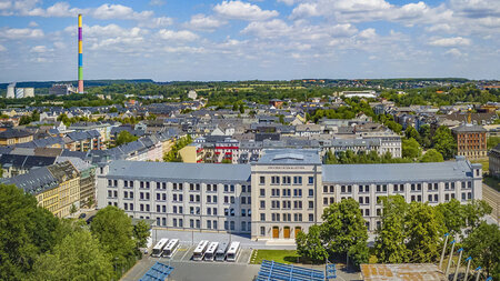 Blick auf historisches Gebäude