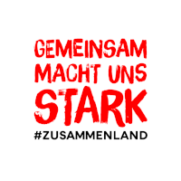 Logo: Initiative „#Zusammenland – Gemeinsam macht uns stark“