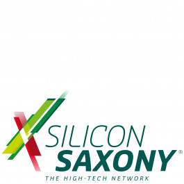 Der Schriftzug: Silikon Saxony - the High-Tech Network