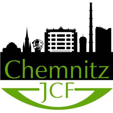 JCF-Logo; Grüne Schrift auf weißem Grund