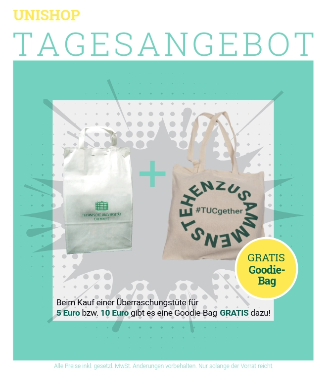 Ein Bild zur Werbeanzeige für das Tagesangebot des Unishops