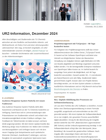 URZ-Information Dezember 2024