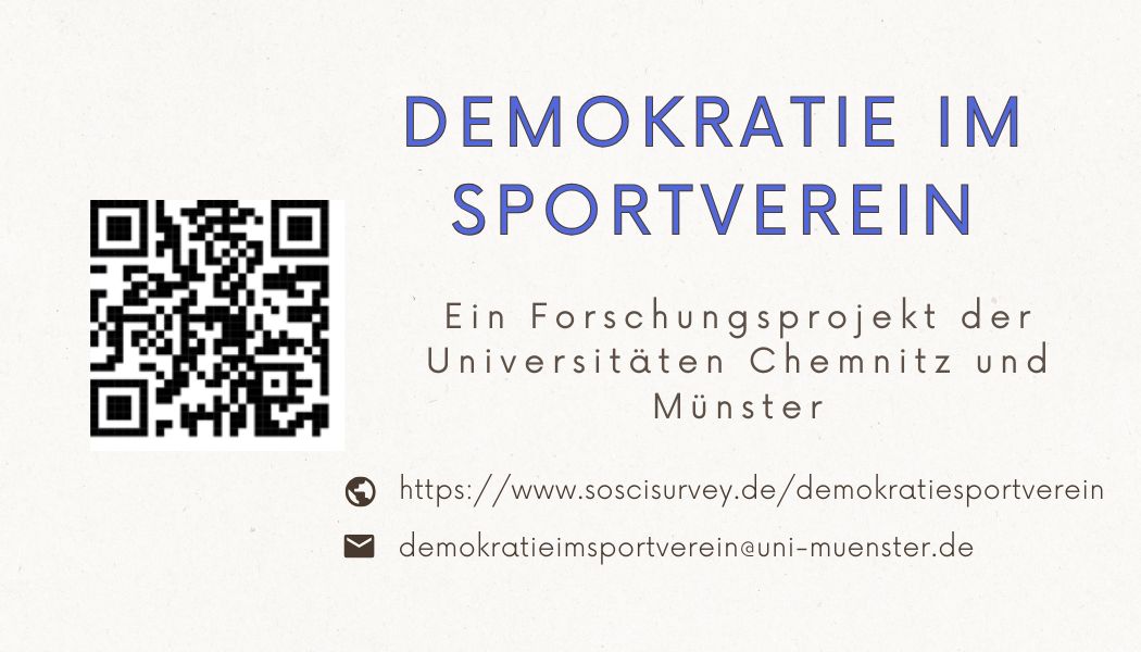 QR Code und Link zur Studie "Demokratie im Sportverein"